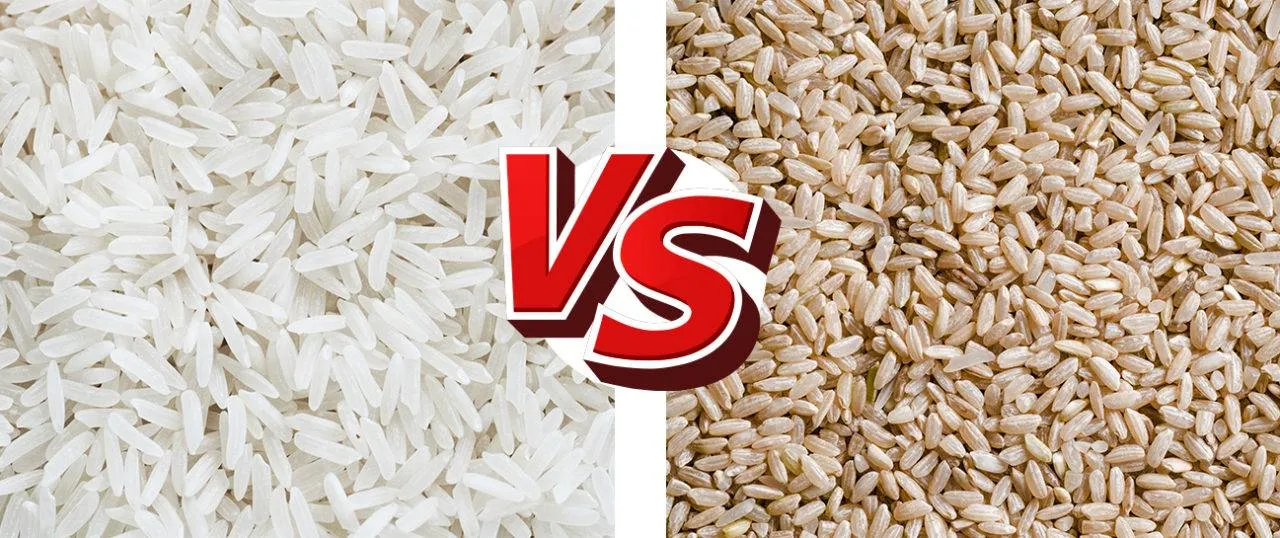 Arroz integral x arroz branco